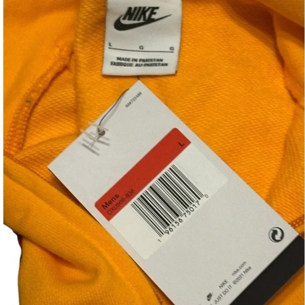 Nike Club Fleece Logo Graphic Pullover Hoodie Sweatshirt Men Large New with Tags